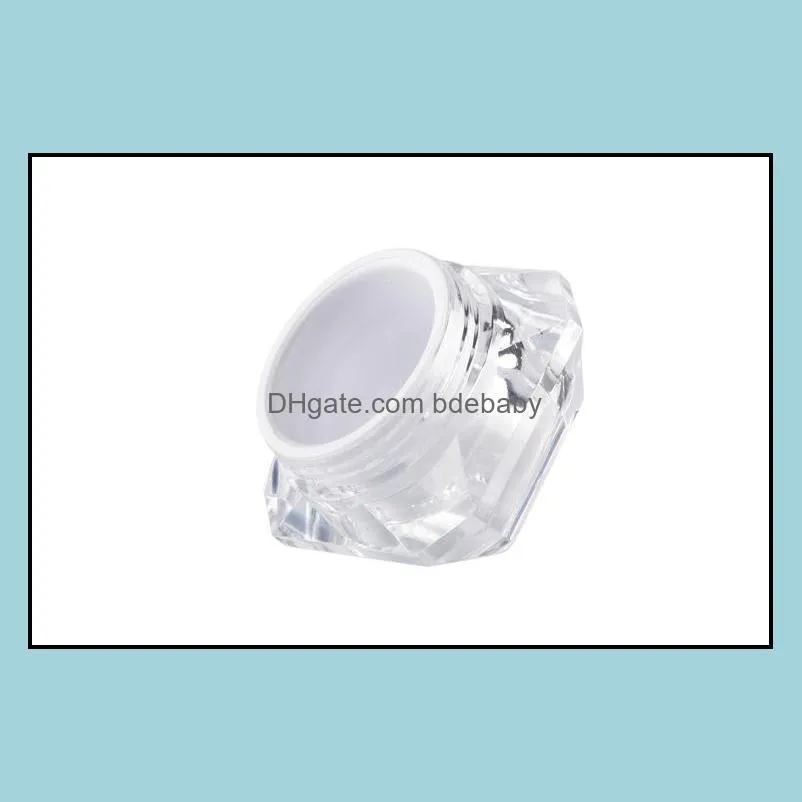 5g 10g 15g diamond shape cream box acrylic diamond cream bottle plastic makeup packing cream jars cosmetic packaging sn2618