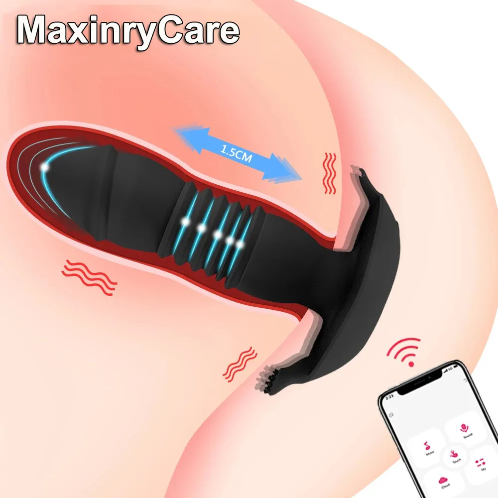 Other Health & Beauty Items Bluetooth Thrusting Dildo Vibrator Big Butt Plug Ana