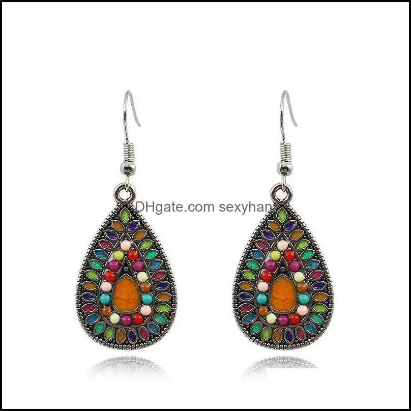 Bohemian Ethnic Style Pendant Earrings Vintage Alloy Fringed Coin Dangle Drop Earrings for Bridal Party Wedding Jewelry