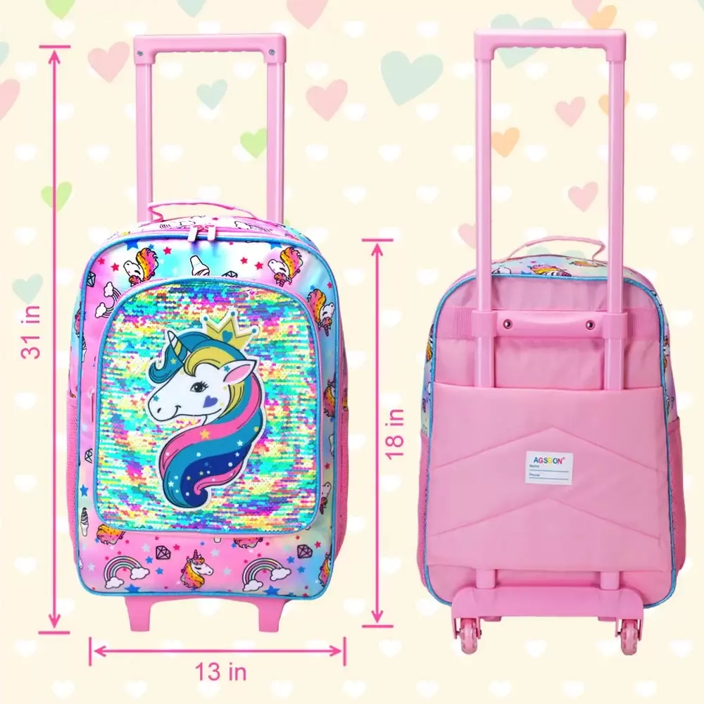 Valise Enfant Bagage à roulettes Fille - Licorne