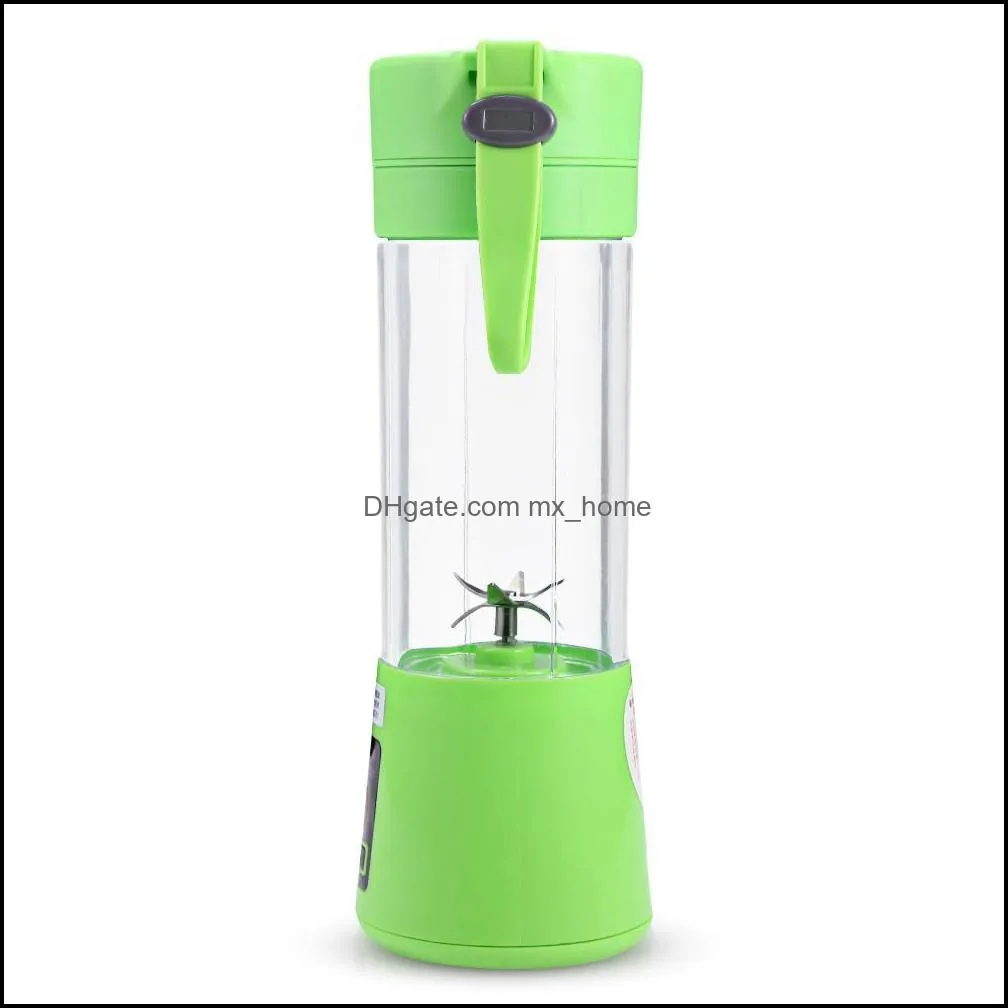 1300mA Electric Juicer Cup Mini Portable USB Laddningsbar juice Blender och mixer 2 Leaf Plastic Making Drop Delivery 2021 Fruktgrönsak