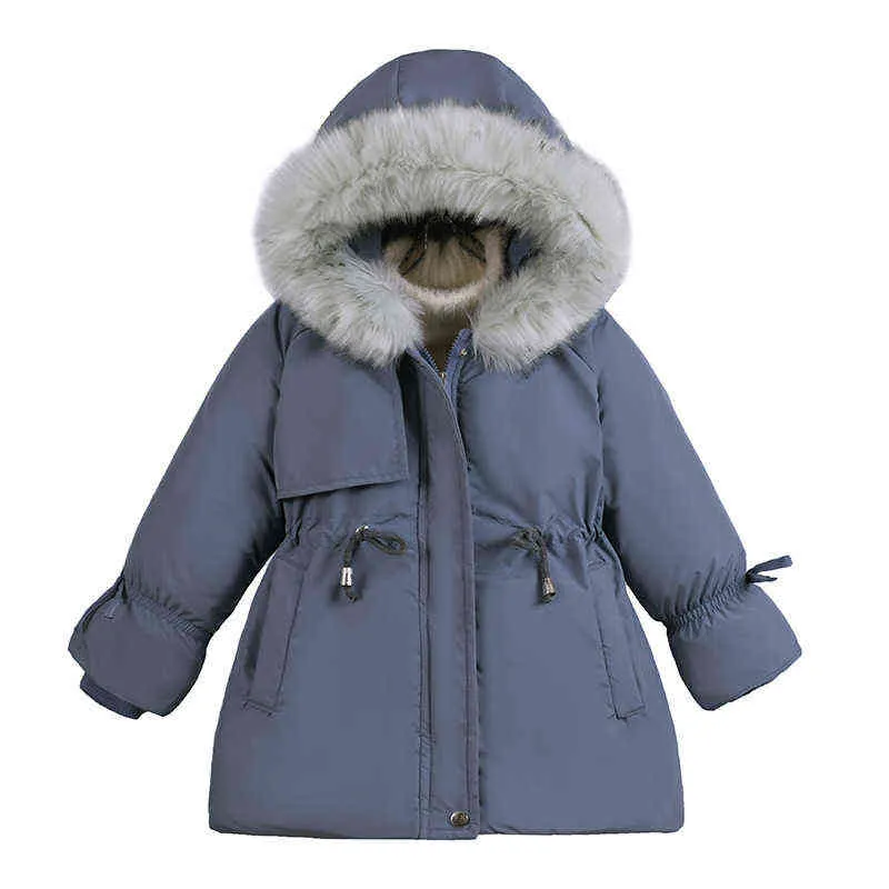 LZH 2022 Veste d'hiver pour les filles pour tout-petits veste de coton pour enfants épaisse en fourrure chaude à la veste vers le bas Enfants de vêtements d'extérieur 3-4-5-6 ans J220718