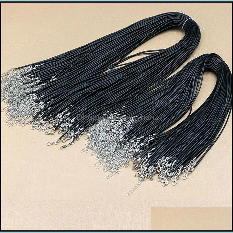 black color string handmade rope chains fashion accessories jewelry for women men pendant necklaces