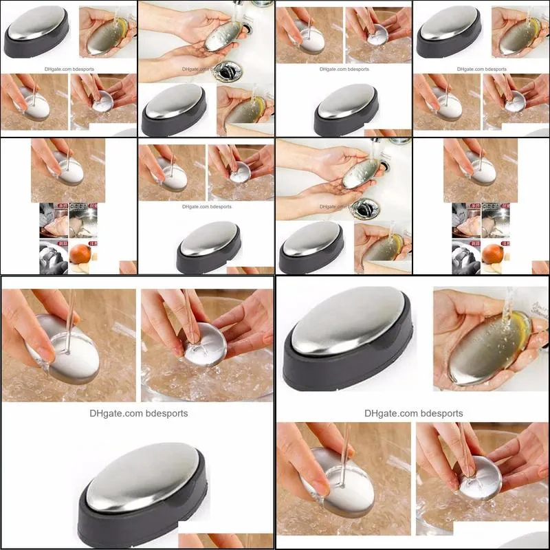 Stainless Steel Soap - Oval Shape Deodorize Smell from Hands Retail Magic Eliminating Odor Kitchen Bar