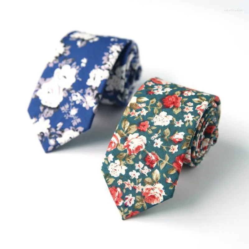 Bow więzi Sitonjwly 6 cm damskie krawat na szyję dla mężczyzn bawełniany kwiatowy nadruk ślub motyla żeńska kravat akcesorium niestandardowe logobow emel22