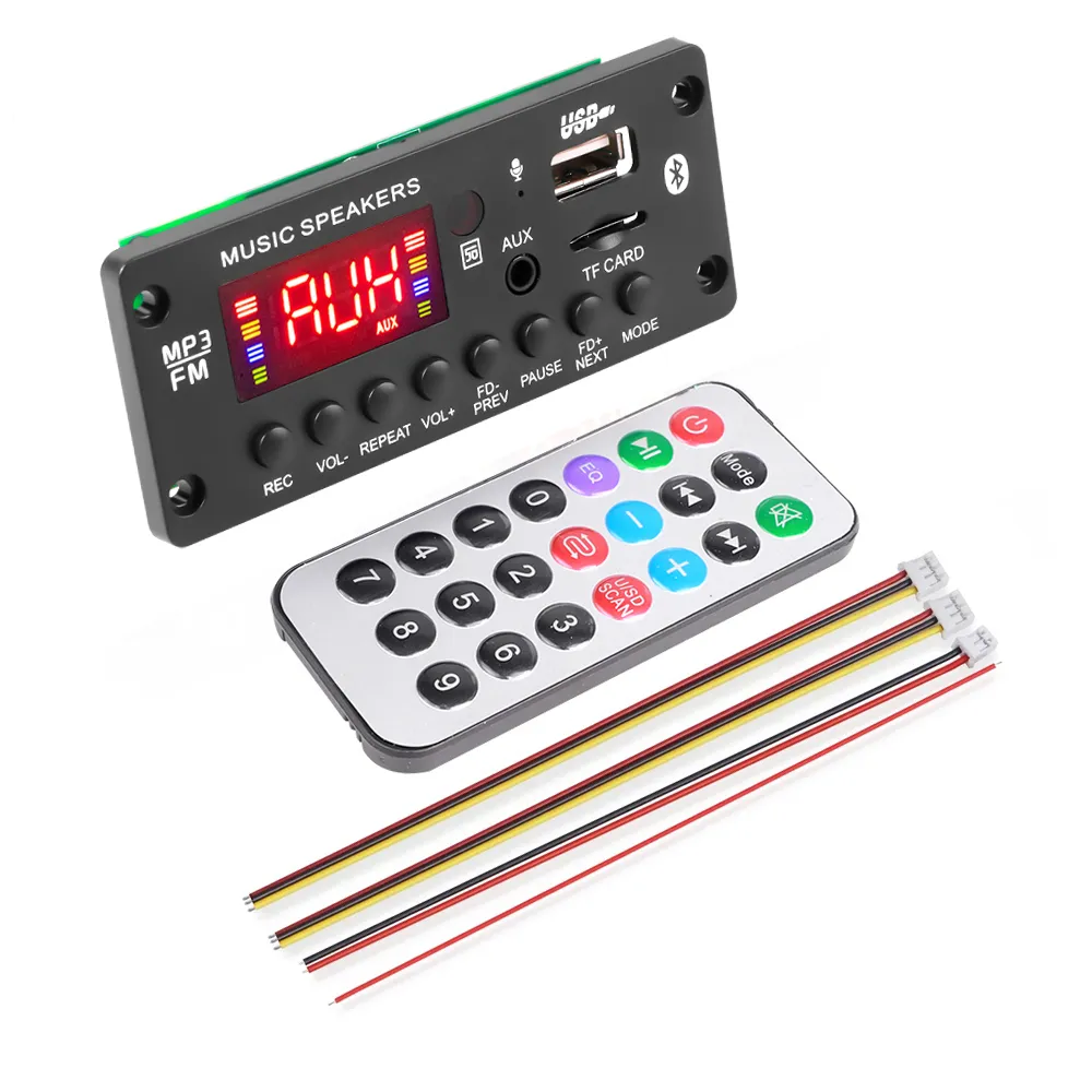 Verstärker MP3 Player Decoder Board 12V Bluetooth 5,0 Auto FM Radio Modul Unterstützung Ordner umschaltung TF USB AUX