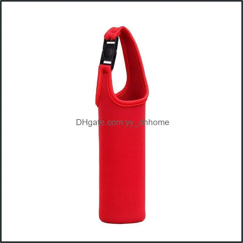 ups high quality drinkware handle portable beer glass single neoprene bottle cooler sleeve holder cover bag water bottle 450ml tote cup
