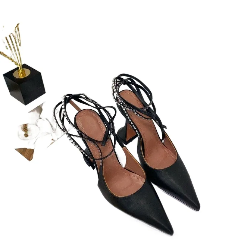 Neueste Designer Sandalen Kleid Schuhe Strass High Heels Klassische Gummi Sandale Damen Schuhe Mode Luxus