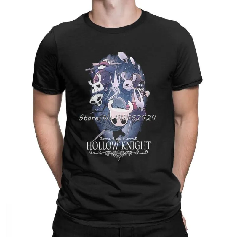 Erkek Tişörtleri Hollow Knight Erkekler Tişört Kafatası Video Oyunu Vintage Tee Kısa Kollu Mürettebat Boyun T-Shirt 100 Premium Pamuk Partisi Sweatshirtmen '