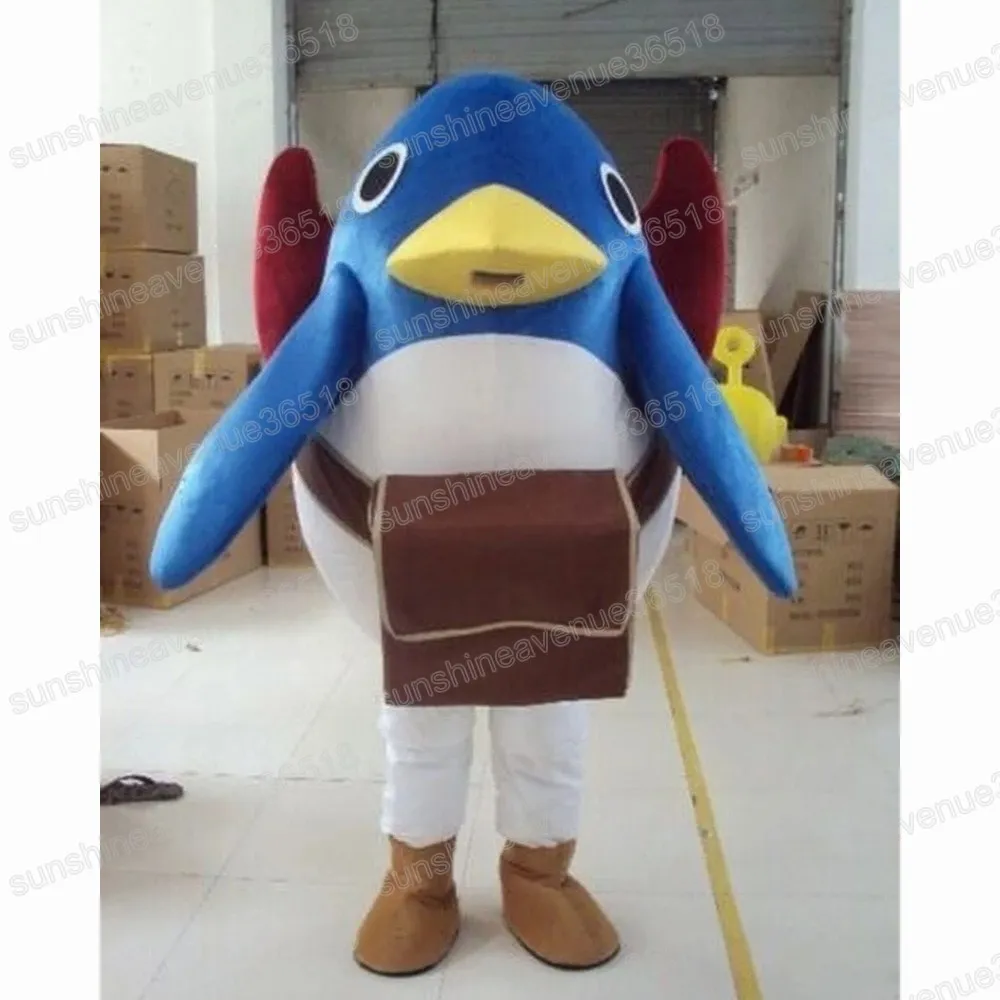 Costume de mascotte de pingouin d'Halloween, personnage de dessin animé de haute qualité, carnaval, taille adulte unisexe, tenue fantaisie de fête d'anniversaire de noël