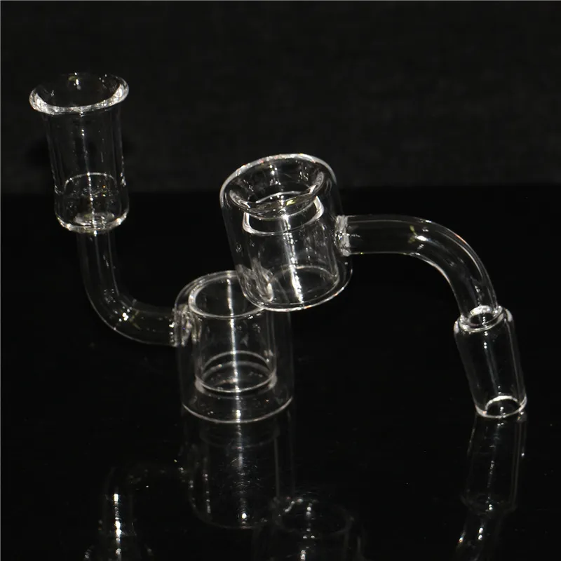 XXL Quartz Thermique Banger Bulle Pipes À Fumer 10mm 14mm 18mm Quartz Double Tube Clous P Bangers Pour Narguilés Verre Bongs D'eau