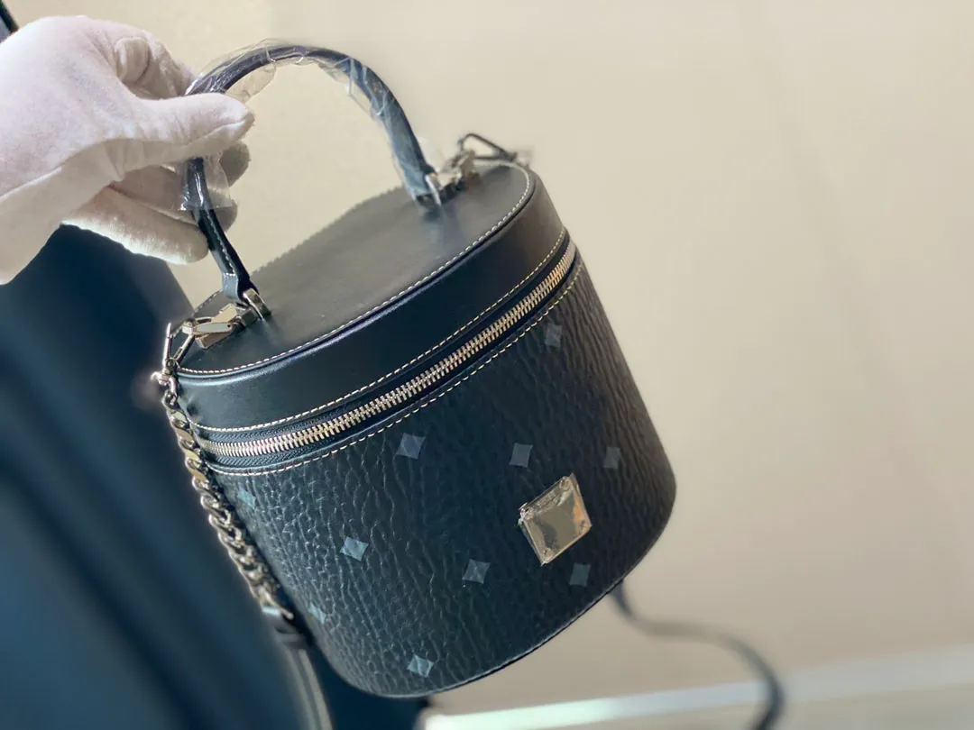 مصممي حقيبة مستحضرات التجميل الفاخرة حقائب المرأة الغنية براميل حقيقية جلدية كلاسيكية مسبقة