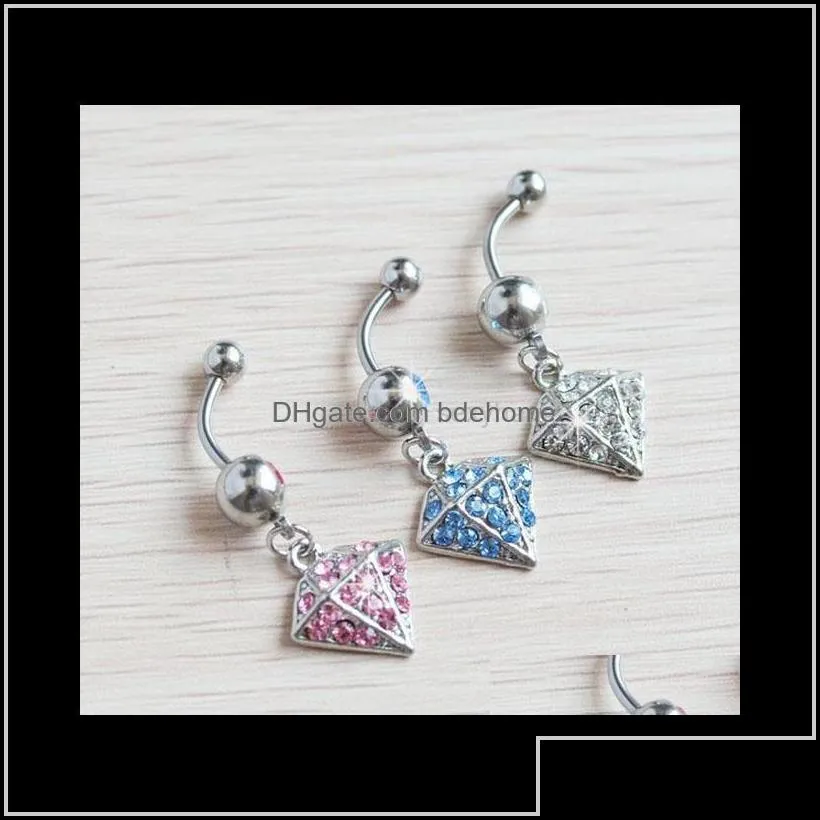 Navel & Bell Button D0174 ( 4 Colors ) Belly Ring Style Rings Body Piercing Jewelry Dangle Aessories Fashion Charm 10Pcs Drop Delivery