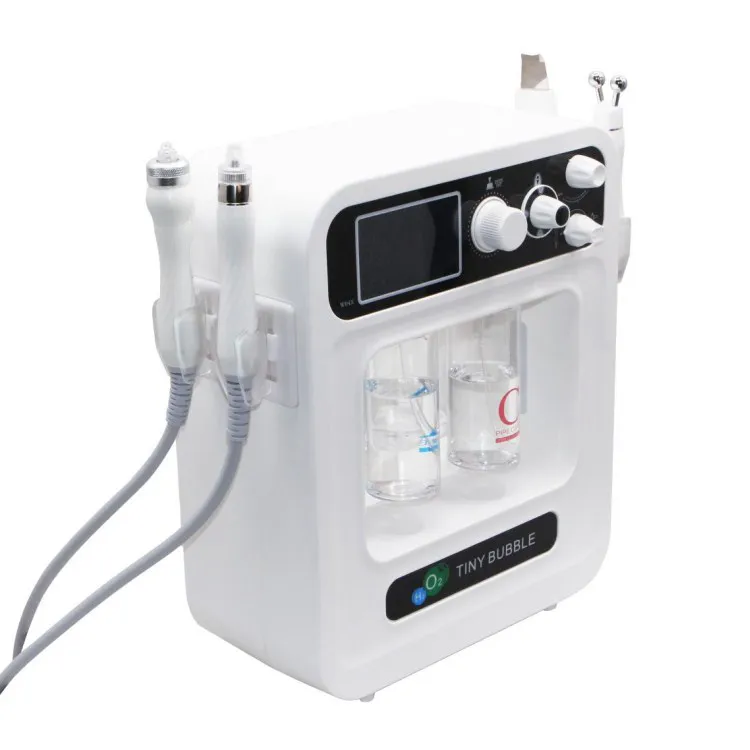 Aqua Hydro Oxygen Jet Facial Machine4 in 1 Alowhead除去デバイスポアクリーナースキンケアマシンスモールバブルRF