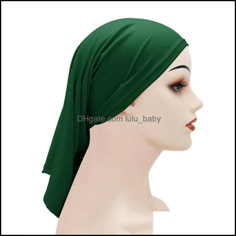 solid color women girl headscarf caps bandana beanie turban head wrap band hat lady bonnet fashion accessories