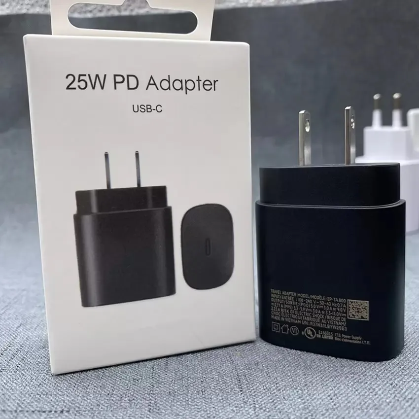 UL EU Pulg type c wall Charger USB C for Samsung PD 25W Chargers Galaxy S20/S20 Ultra/ Note10/Note 10 Plus TA800