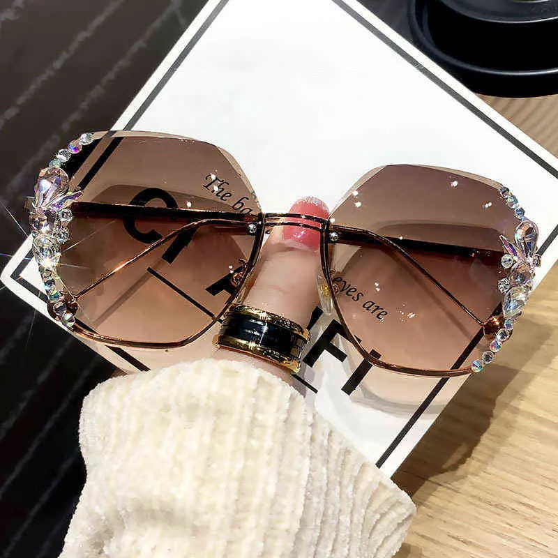 Rimless gradient sunglasses deals