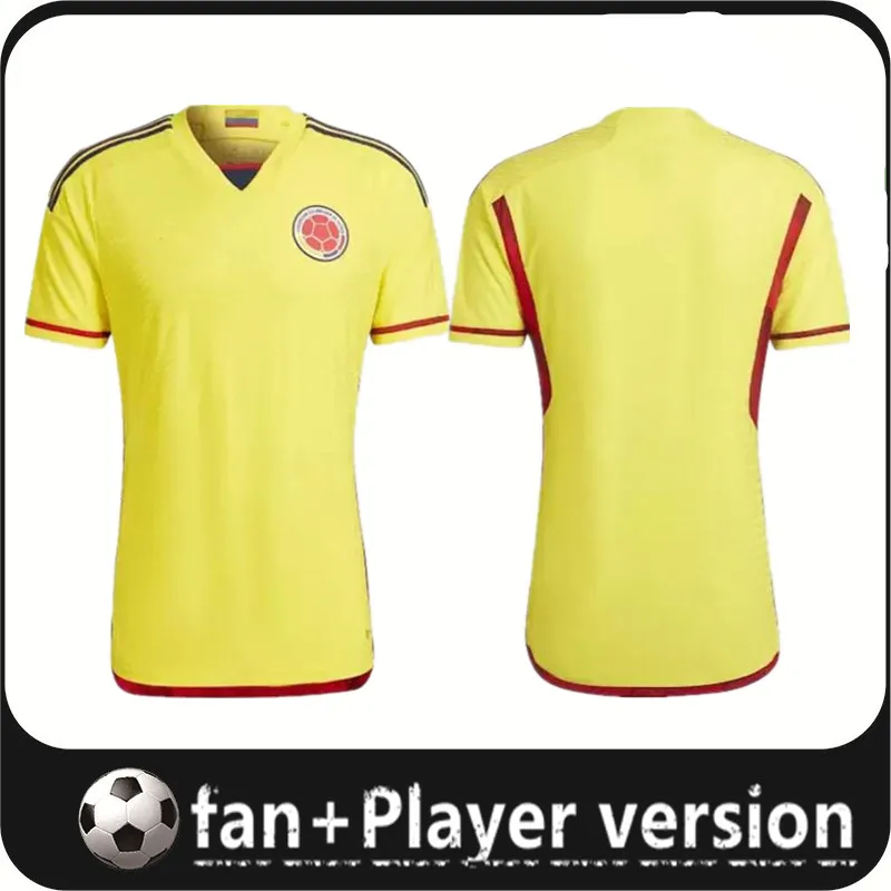 Men Kid Kit Colombia Home Away Soccer Jersey 2022 2023 James Football Shirt 22 23 Falcao Cuadrado Youth Child Camiseta de Futbol Maillot Borre D. Sanchez Luis Suarez
