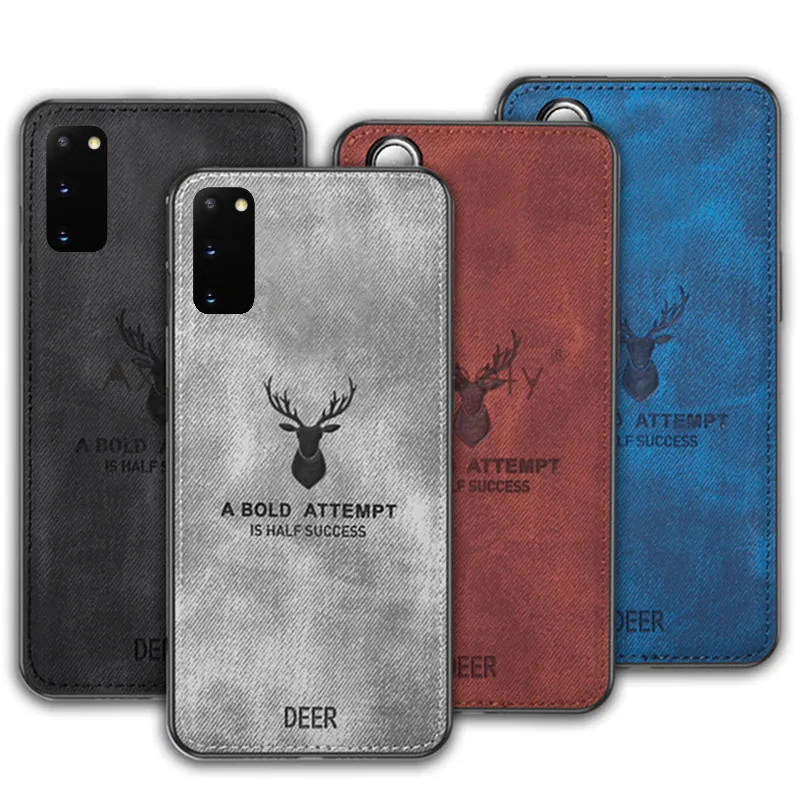 علبة هاتف قماشية وعرة لـ Samsung Galaxy S23 S22 S20 Plus S10e S22 Ultra 10 20 Ultra S21 Fe Cover Deer Shell