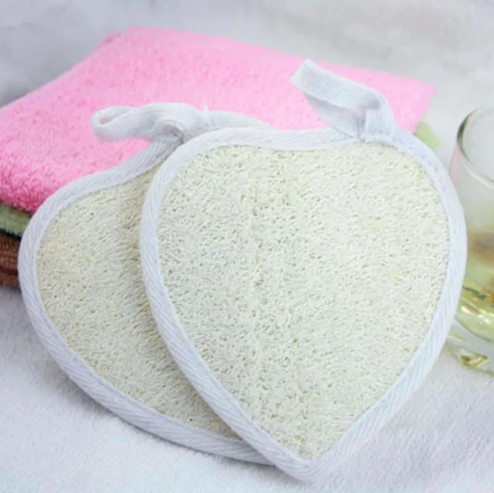 Heart Shape Natural Loofah Pad Back Pads-Loofah Sponge Bath Shower Body Exfoliator Scrubber Pads Bathroom SN6285