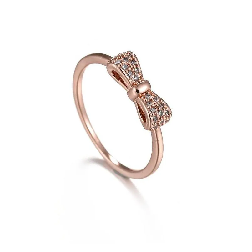 fashion jewelry black spider ring zircon diamond rings1028 fashion jewelry rose gold bowknot ring zircon rings