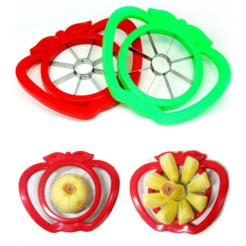 Stainless Steel Apple Shaped Corer Slicer Easy Cutter For Pear Color