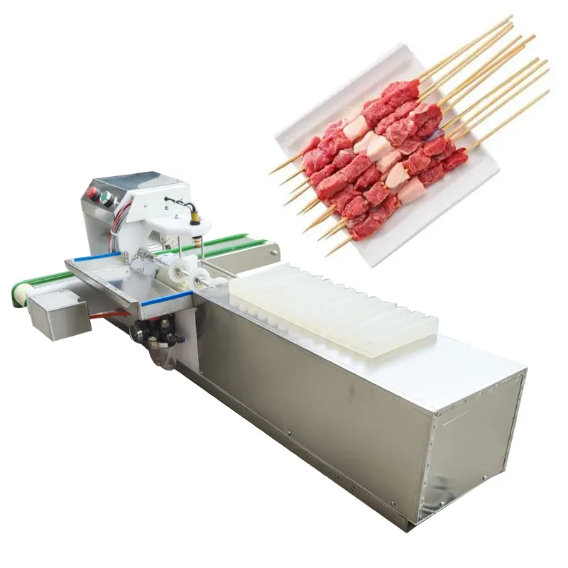 commercial lamb skewers machine automatic stainless steel multi-functional meat stringing machine