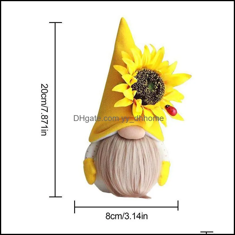 ups bee festival faceless doll dwarf cute party favor sunflower bee ground fine autumn color doll ornaments