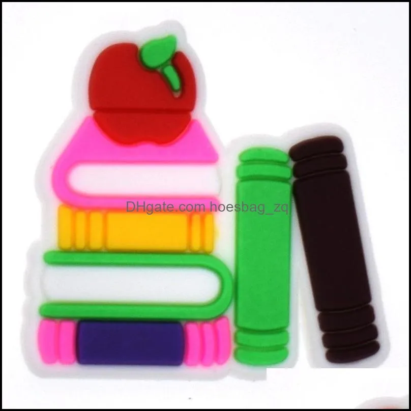 Pvc School Shoe Charm Buckle Decoration Accessories Jibitz for Croc Charms Clog Decor Buttons