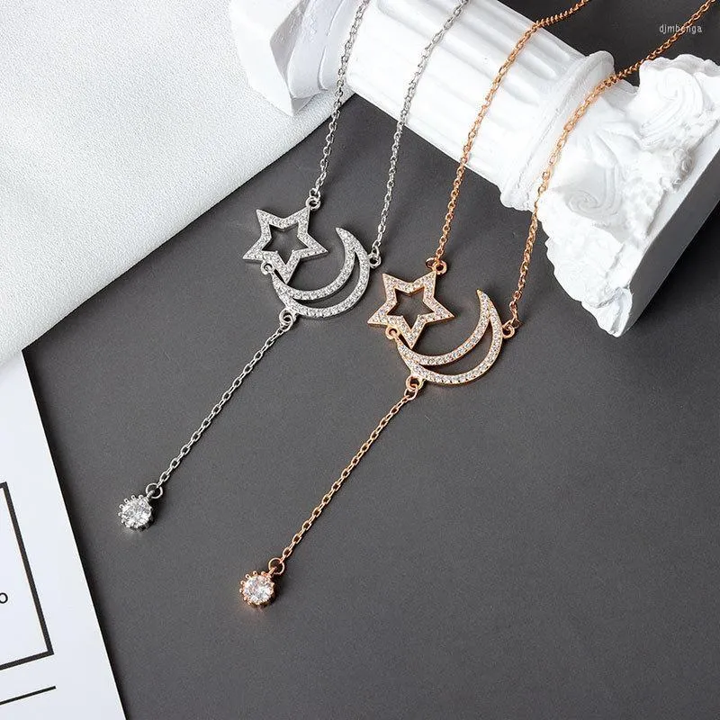 Сладкие серебряные звездные ожерелья для кисточки для женщин для женщин -козел.