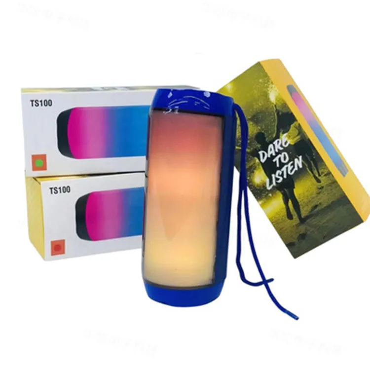 Pulse 4 wireless Bluetooth speaker with colorful LED lights and plastic ...