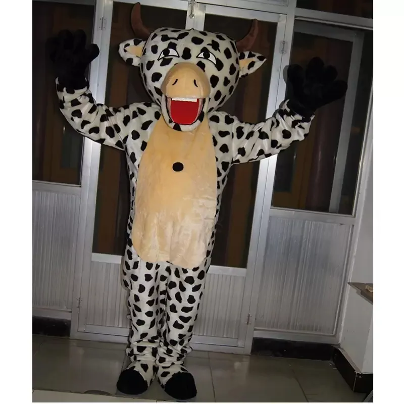 Halloween milk cow Mascot Costume Top Quality Cartoon Cows Anime theme character Christmas Carnival Party Costumes