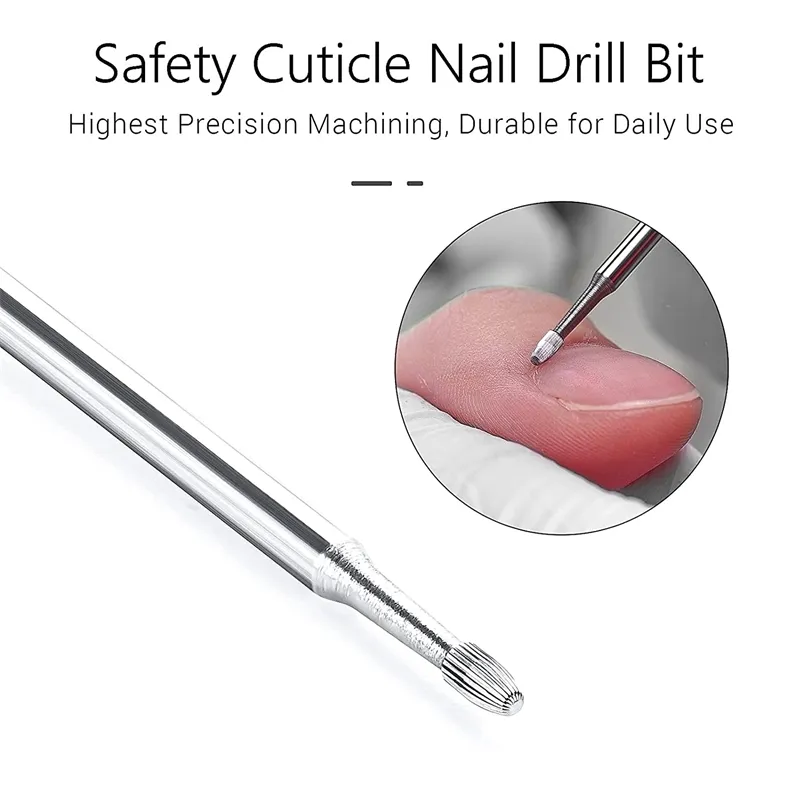 MaryCarrie Safety Bits Tungsten Carbide Drill Bit Cuticle Remover 332" For Electric Nail File Machine 220707