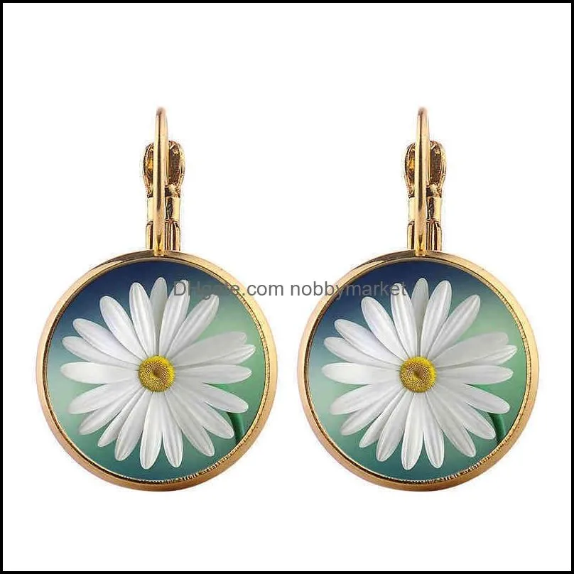 New dign fashion zinc alloy round metal sublimation blanks earrings for women decoration
