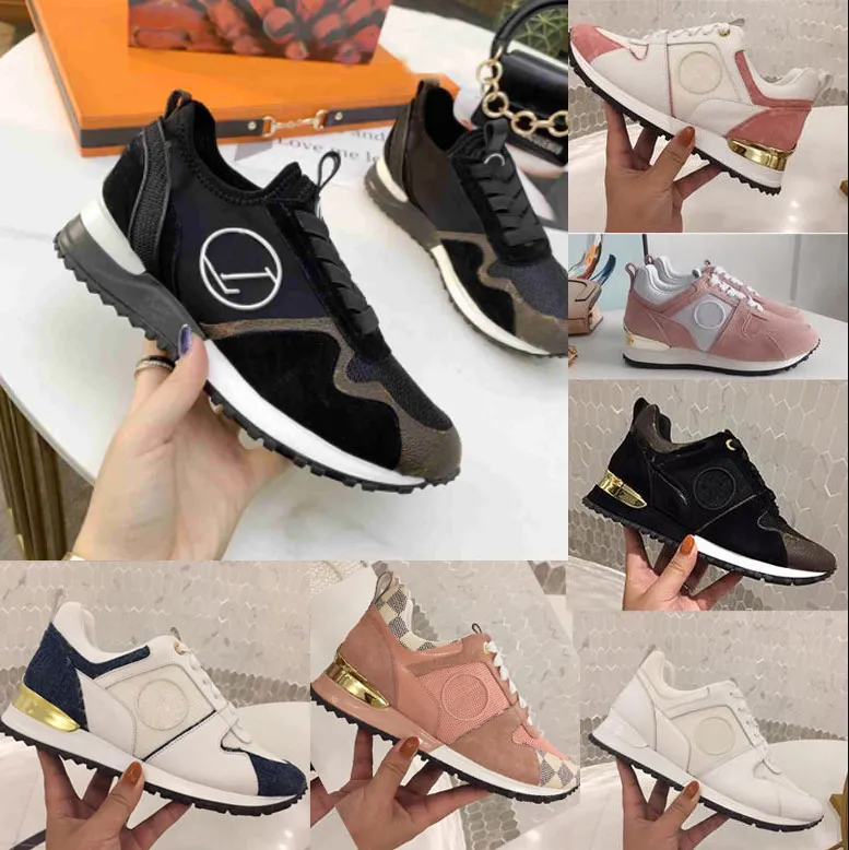 2023 RUN AWAY Sneakers Designer Mens Casual Shoes Luxury Leather Trainers Women Shoe Fashion Sneaker Mixed Color With Original Box 35-46