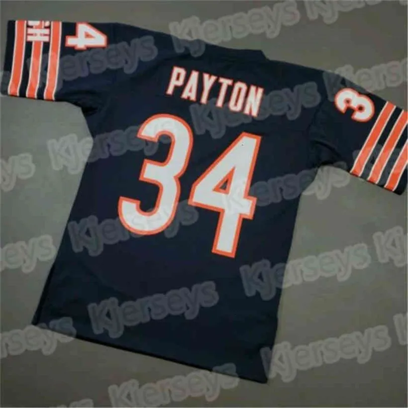 Ceovintage Walter Payton Jersey 1985 White Black 1 Justin Fields Men Women Youth Football Jerseys Stitching Size S-4XL