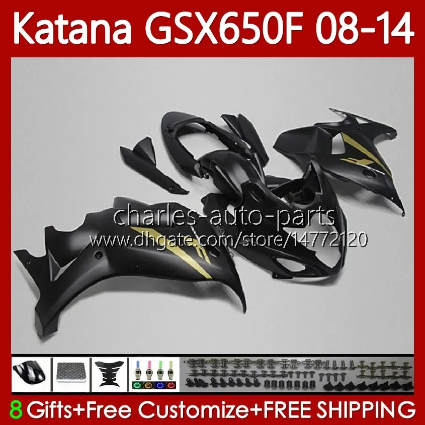 Kit carrozzeria per SUZUKI KATANA GSX-650F GSXF 650 nero opaco GSXF-650 08-14 120No.32 GSX650F GSXF650 08 09 10 11 12 13 14 GSX 650F 2008 2009 2010 2011 2012 2013 20 14 Carenatura