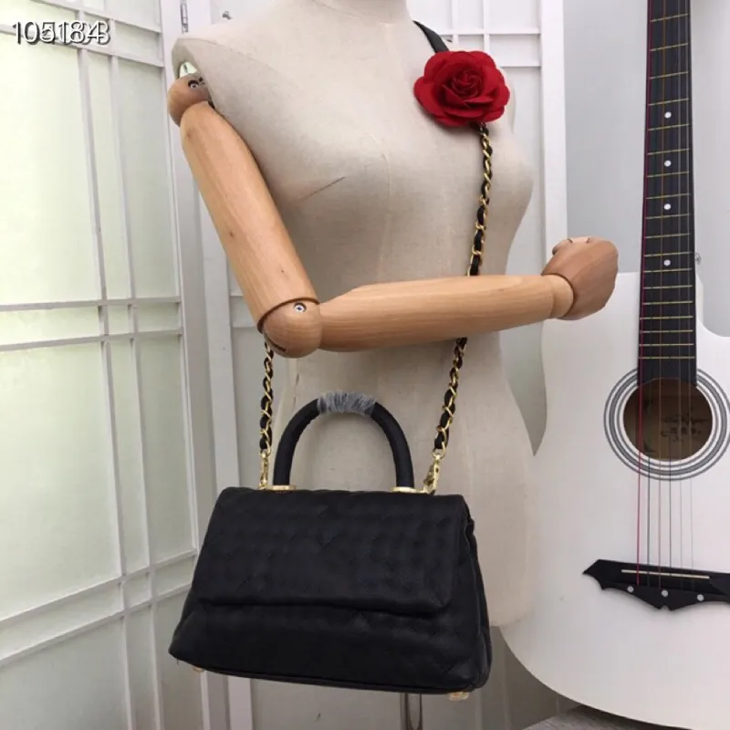 Marka klasycznych projektantów torebki na ramię torebki najwyższej jakości moda moda oryginalna skórzana torebka torebka kobiet klapka czarna torba krzyżowa 7 kolorów 92990