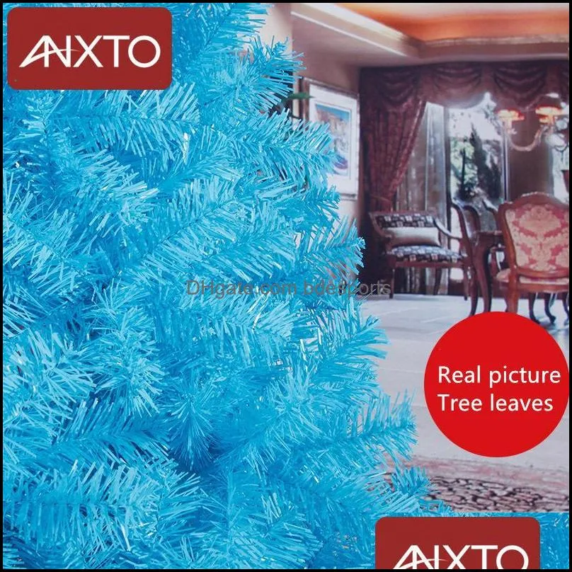 Christmas Decorations 210cm Tree Blue Artificial Merry For Home