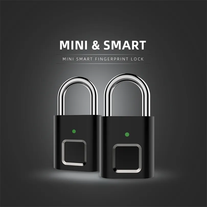 Mini разблокировать перезаряжаемый смарт-замки без ключа блокировки отпечатков пальцев.