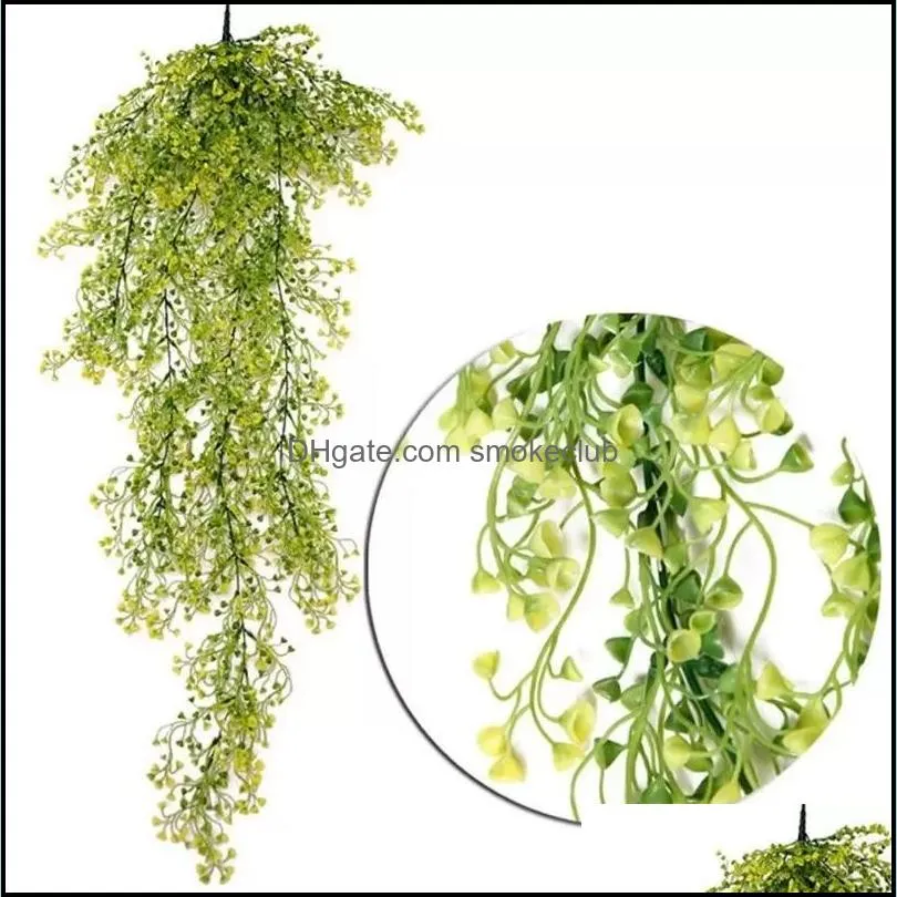 Artificial flowers vine ivy leaf silk hanging fake plant artificial plants green garland home wedding party decoration