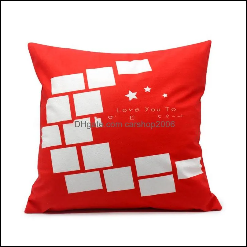 Sublimation Blank Moon Star Pillowcases Red Soft Household Pillowslip Love Heart Men Women Pillow Case Simplicity 8ex P2