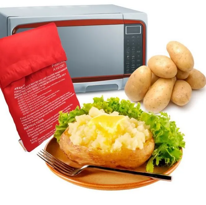 Aufbewahrungsbeutel, Mikrowellenherd-Beutel, schnell gebackener Beutel, Kartoffel-Backen, Küche, wiederverwendbar, waschbar, Stoffbeutel, Aufbewahrung