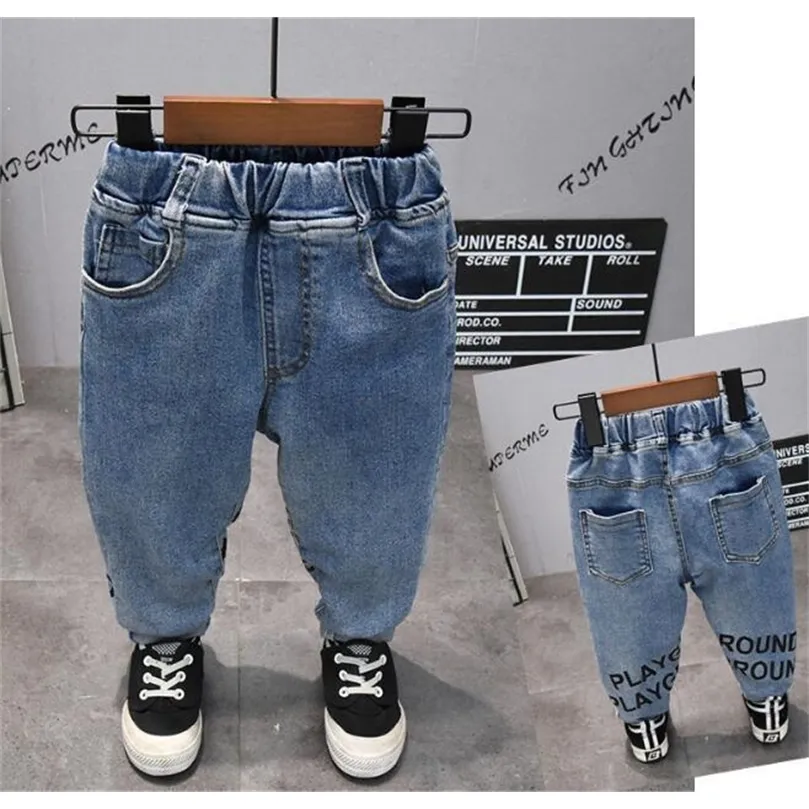 Spodnie dziecięce spodnie dziecięce dżinsy dla dzieci dżinsy dla małego chłopców dżinsowe spodnie maluchowe odzież 2-7 lat lj201203