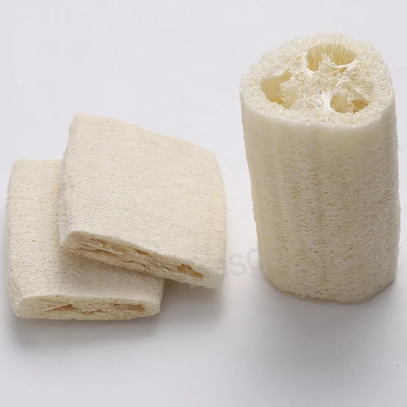 Natural Loofah Esponja Loofah Plato Cepillo de limpieza Luffa Jabón Baño Ducha Herramienta Accesorios de baño Cocina Suministros limpios BH6403 TYJ