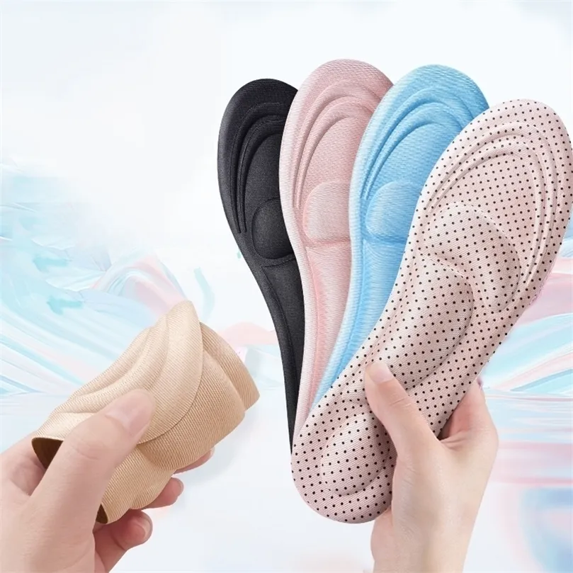 Plantillas de espuma viscoelástica NAFOING 4D para pies, zapatillas de deporte para hombre y mujer, desodorante transpirable, cojín para correr, almohadilla de soporte para el arco del zapato, suela 220713