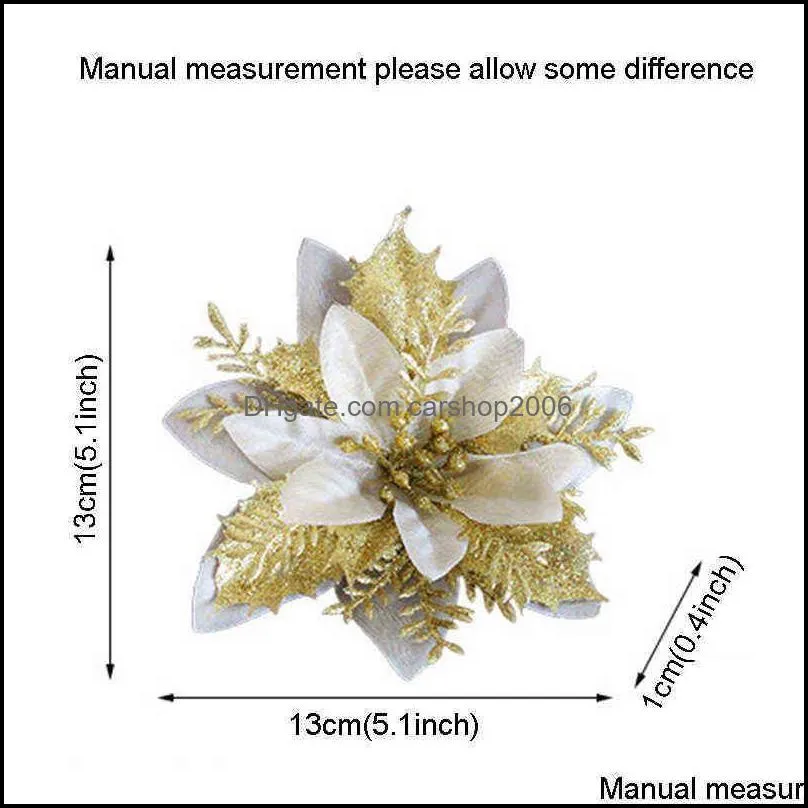 lifelike artificial simulation christmas tree glitter flowers xmas trees ornaments gift decorations accessorie party vtmtl0166