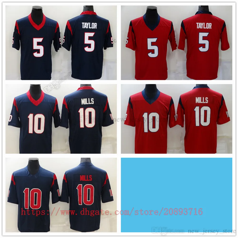 Movie College Football Wear Jerseys Stitched 10 DavisMills 5 TyrodTaylor Number Name Away Home Breathable Sport High Quality Man