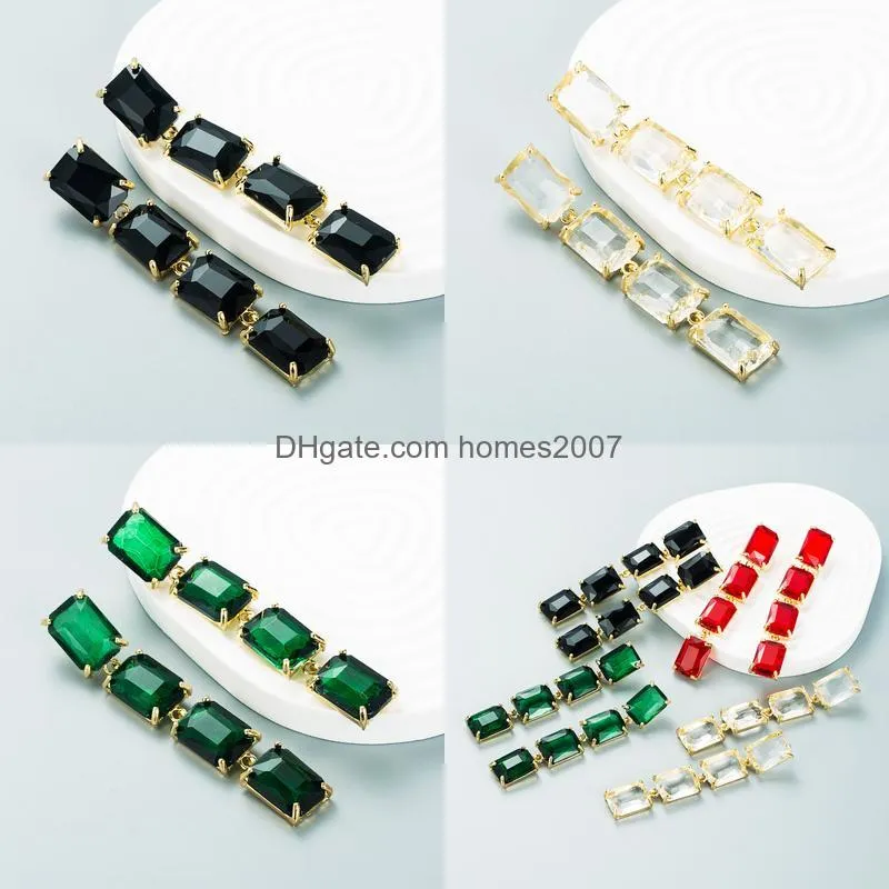 Mode alle match oorbellen stud sieraden vrouw bengelen kroonluchter huizen2007 wilde noedels ontwerp lange legering diamant oorringen eenvoudige tem jllhgg