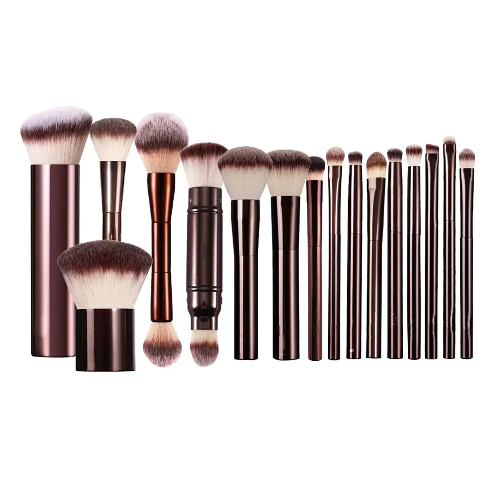 EPACK Hourglass Makeup Brushes Powder Blush Eyeshadow Crease Concealer eyeLiner Smudger Dark-Bronze Metal Handle Cosmetics Tools